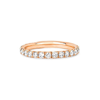 French Pavé Diamond Wilderness Band 4 Rose Gold  by Logan Hollowell Jewelry