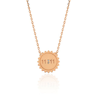 Mini 11:11 Sunshine Necklace Rose Gold 16"  by Logan Hollowell Jewelry