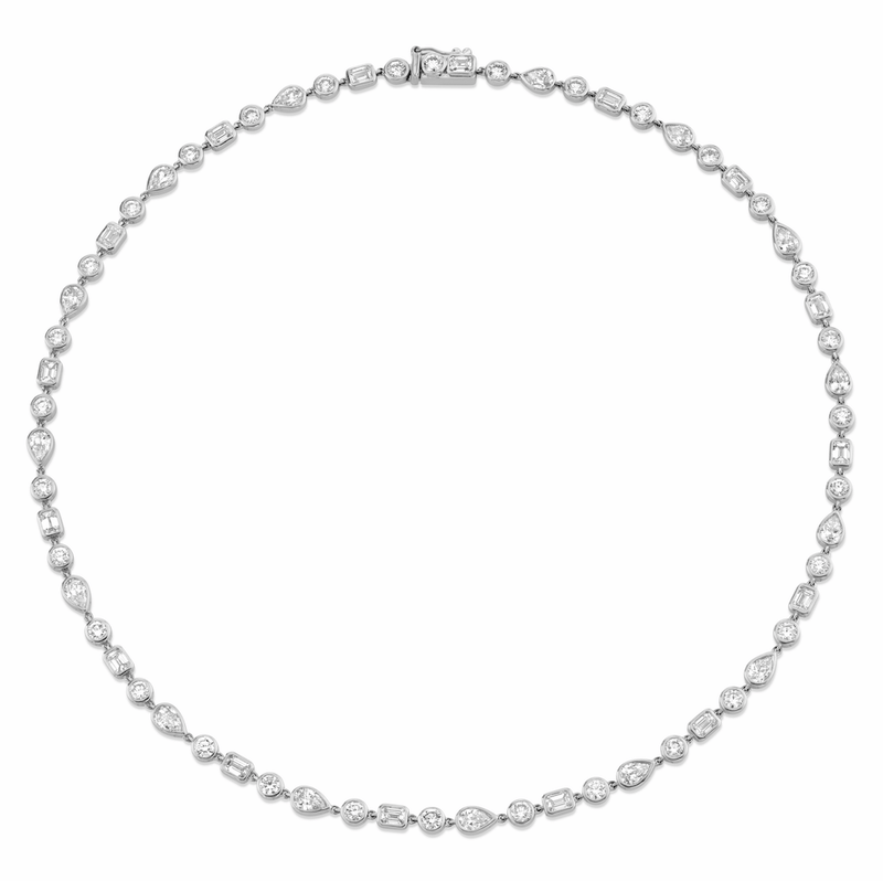 Diana Bezel Diamond Choker - 13.5" by Logan Hollowell Jewelry