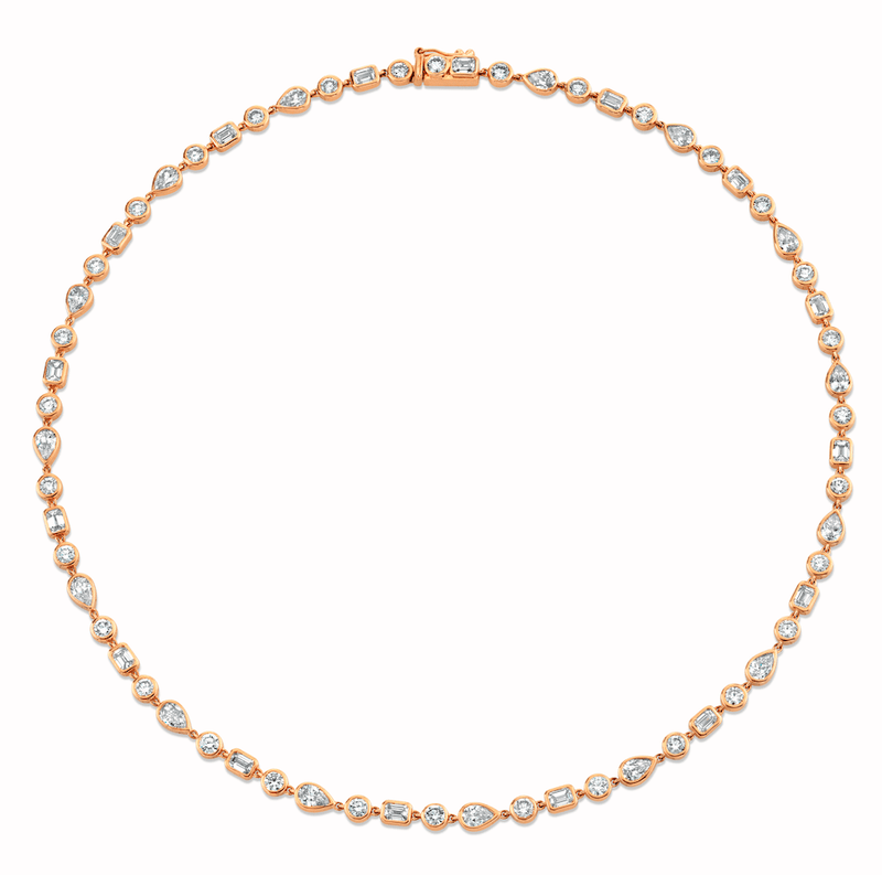 Diana Bezel Diamond Choker - 13.5" by Logan Hollowell Jewelry