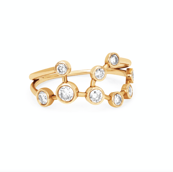 Virgo Diamond Constellation Ring | Ready to Ship Yellow Gold 5.5 by Logan Hollowell Jewelry
