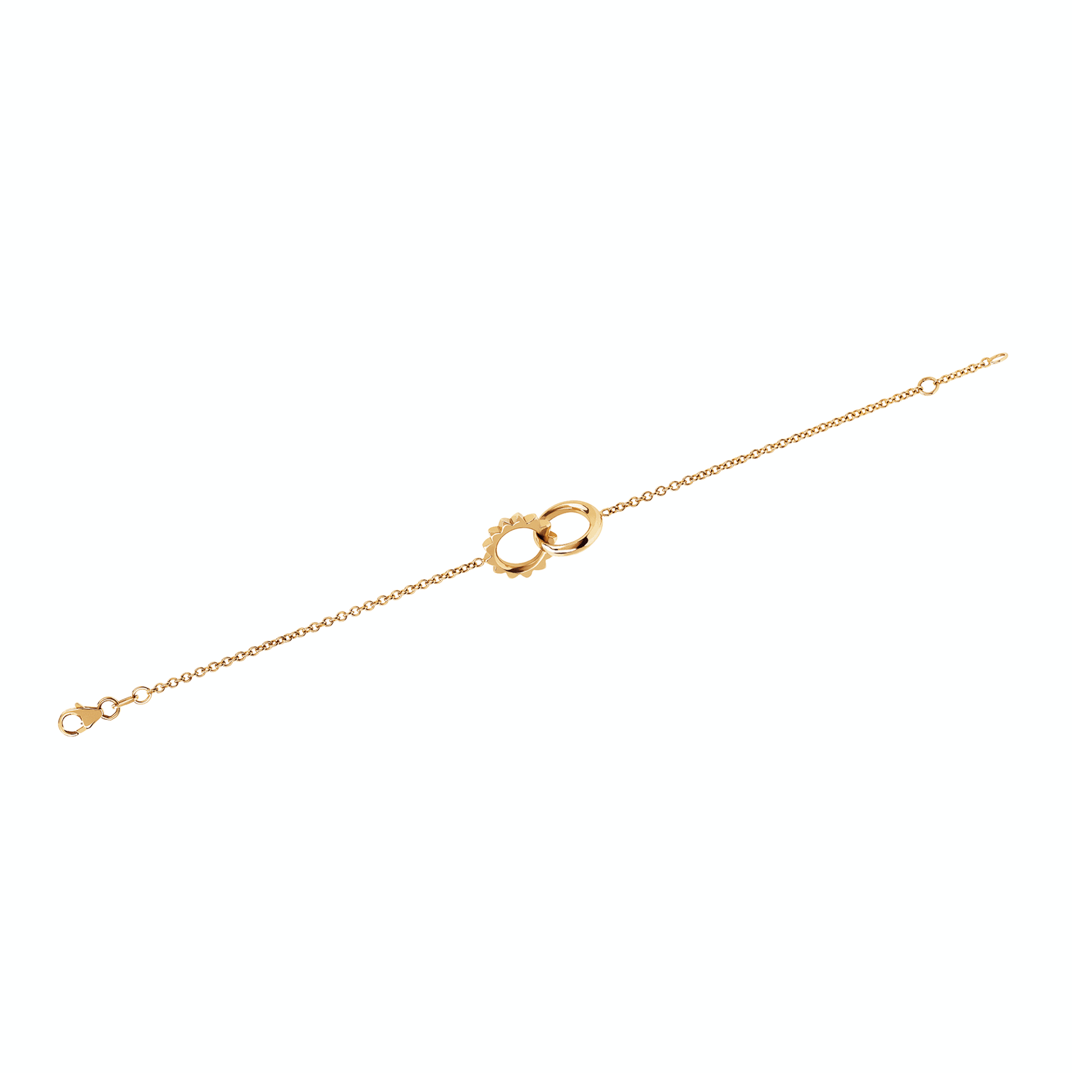 Interlocking Unity Solid Gold Bracelet by Logan Hollowell Jewelry