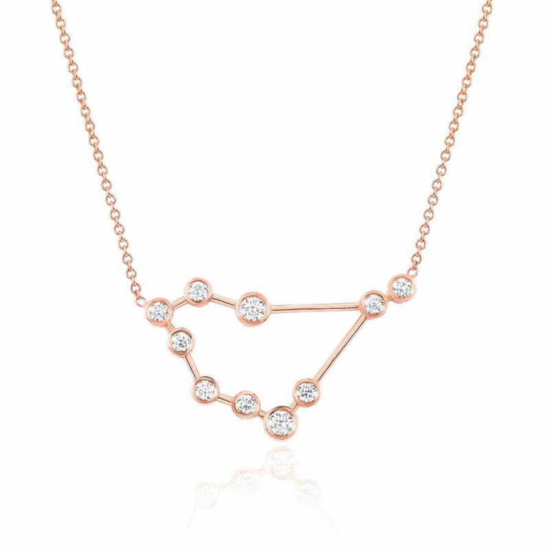 Capricorn Constellation Necklace Rose Gold by Logan Hollowell Jewelry