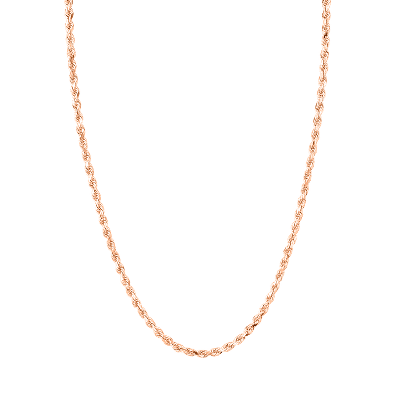 Golden Rope Chain 16" Rose Gold by Logan Hollowell Jewelry