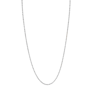 Men's Small Golden Rope Chain White Gold 18"  by Logan Hollowell Jewelry