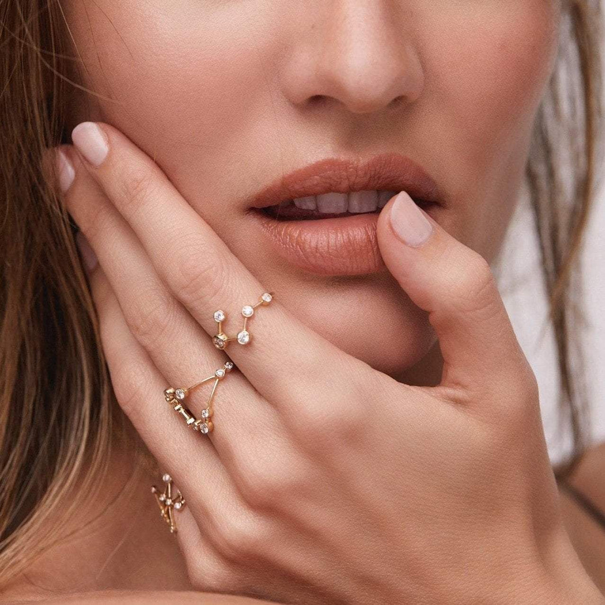 Big Dipper Diamond Constellation Ring by Logan Hollowell Jewelry