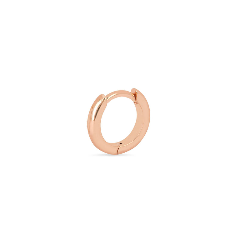 Solid Goddess Hoops Rose Gold Single by Logan Hollowell Jewelry