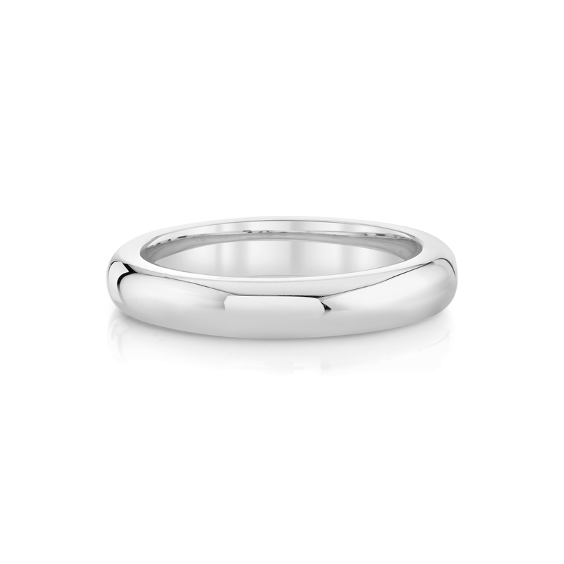 Solid Cloud Fit Band White Gold 4 by Logan Hollowell Jewelry