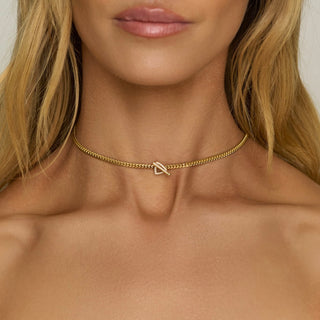Pavé Diamond Mini Trillion Toggle Choker by Logan Hollowell Jewelry