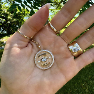 11:11 Angel Eye Coin Pendant by Logan Hollowell Jewelry