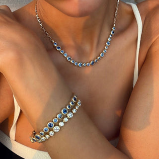 Blue Sapphire Bubble Necklace
