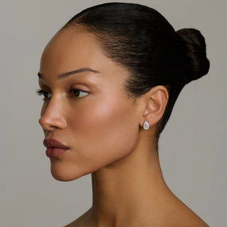 Reverse Water Drop Pavé Diamond Stuggies by Logan Hollowell Jewelry