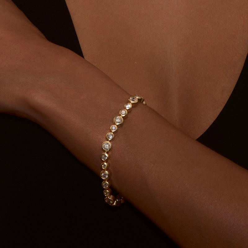 Diamond Bubble Bracelet by Logan Hollowell Jewelry