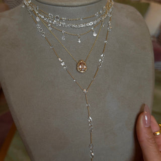 Eau de Rose Cut Diamond Necklace by Logan Hollowell Jewelry