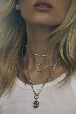 Eternal Ankh Full Pavé Necklace | Ready to Ship    by Logan Hollowell Jewelry