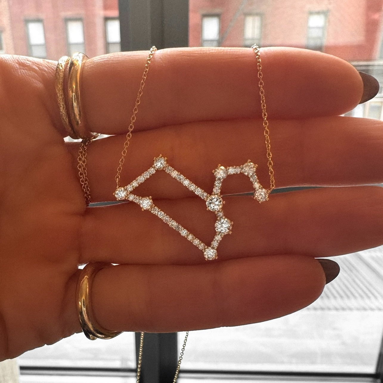 Diamond Pavé Constellation Necklace by Logan Hollowell Jewelry