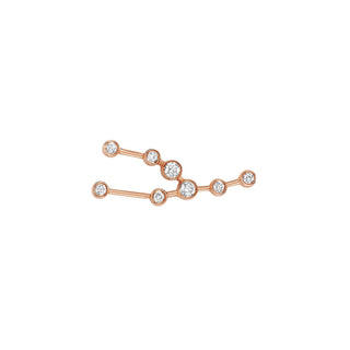 Baby Taurus Diamond Constellation Stud | Ready to Ship Rose Gold Single Left  by Logan Hollowell Jewelry