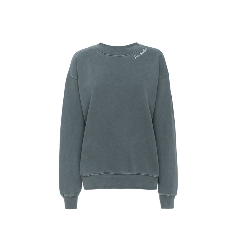 You Are Magic Crewneck Grey Diamond S by Logan Hollowell Jewelry