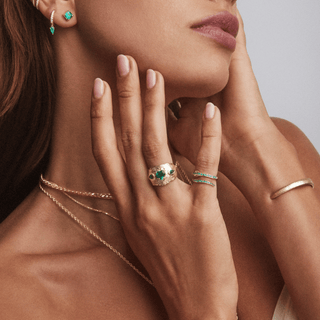 Emerald Kundalini Coil Ring    by Logan Hollowell Jewelry