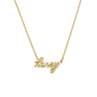 Baby Honey Necklace Yellow Gold   by Logan Hollowell Jewelry