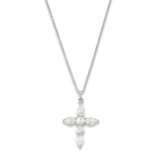 Rose Cut Diamond Faith Pendant Necklace White Gold 16-18"  by Logan Hollowell Jewelry