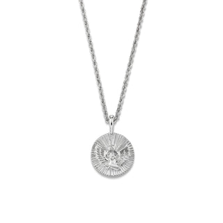 Mini Lady Isis Coin Pendant Necklace White Gold 18"  by Logan Hollowell Jewelry