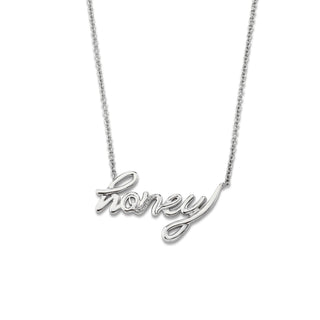 Honey Necklace with Diamonds White Gold   by Logan Hollowell Jewelry