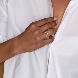 Diamond Kundalini Coil Ring by Logan Hollowell Jewelry