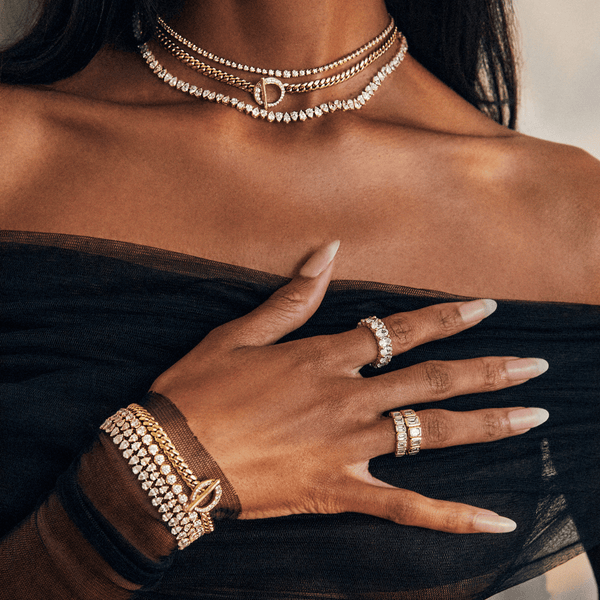 Graduated Emerald Cut Diamond Band    by Logan Hollowell Jewelry
