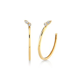 Medium Iris Wing Hoops Yellow Gold   by Logan Hollowell Jewelry