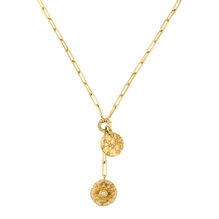 Alchemy Link Protection and Prosperity Lariat Yellow Gold   by Logan Hollowell Jewelry