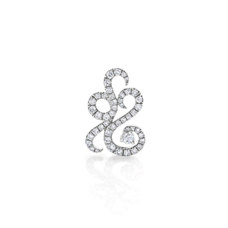 Enigma Smoke Studs White Gold Single Right  by Logan Hollowell Jewelry
