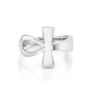 Eternal Ankh Ring White Gold 3.0  by Logan Hollowell Jewelry