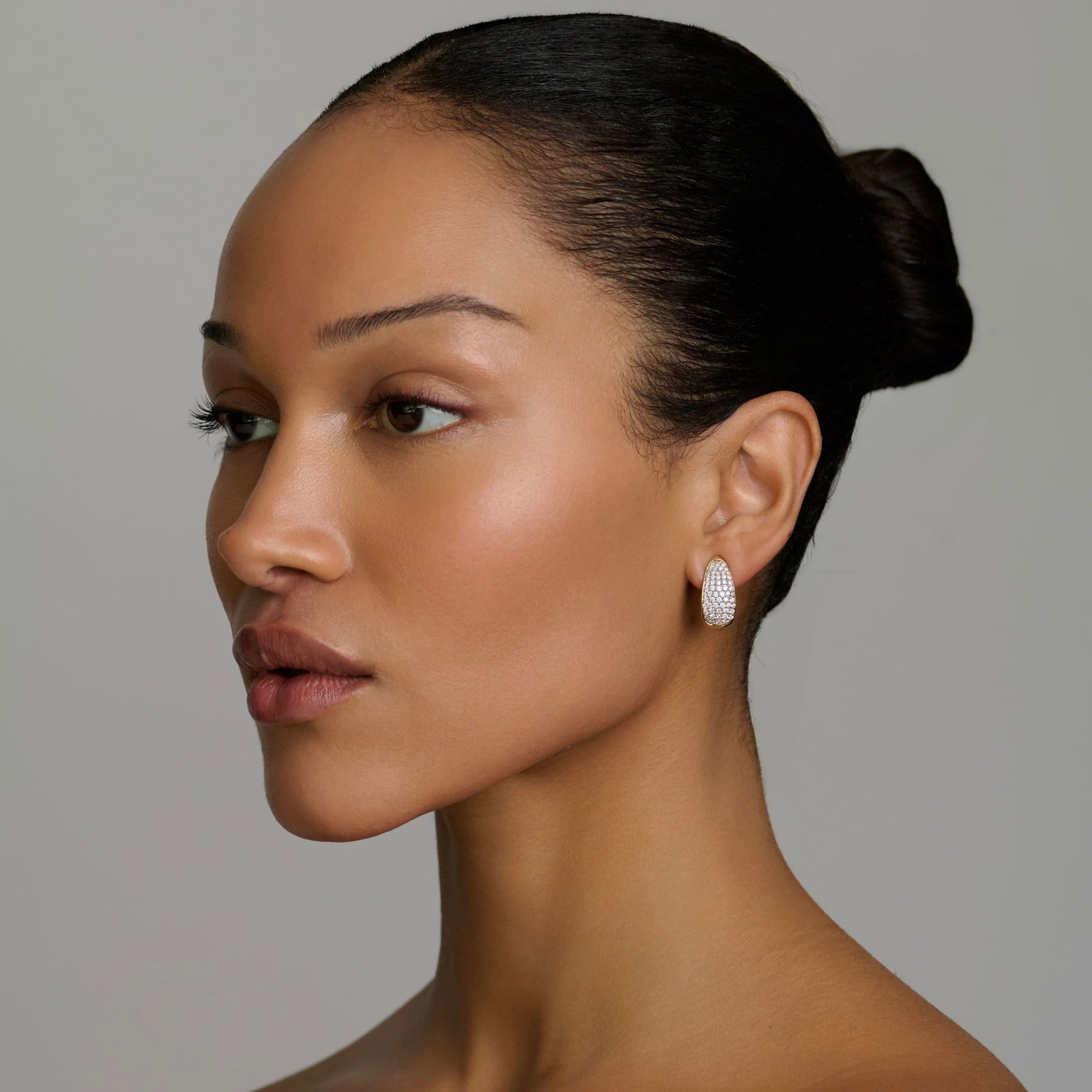 Large Pavé Diamond Tusk Earrings by Logan Hollowell Jewelry