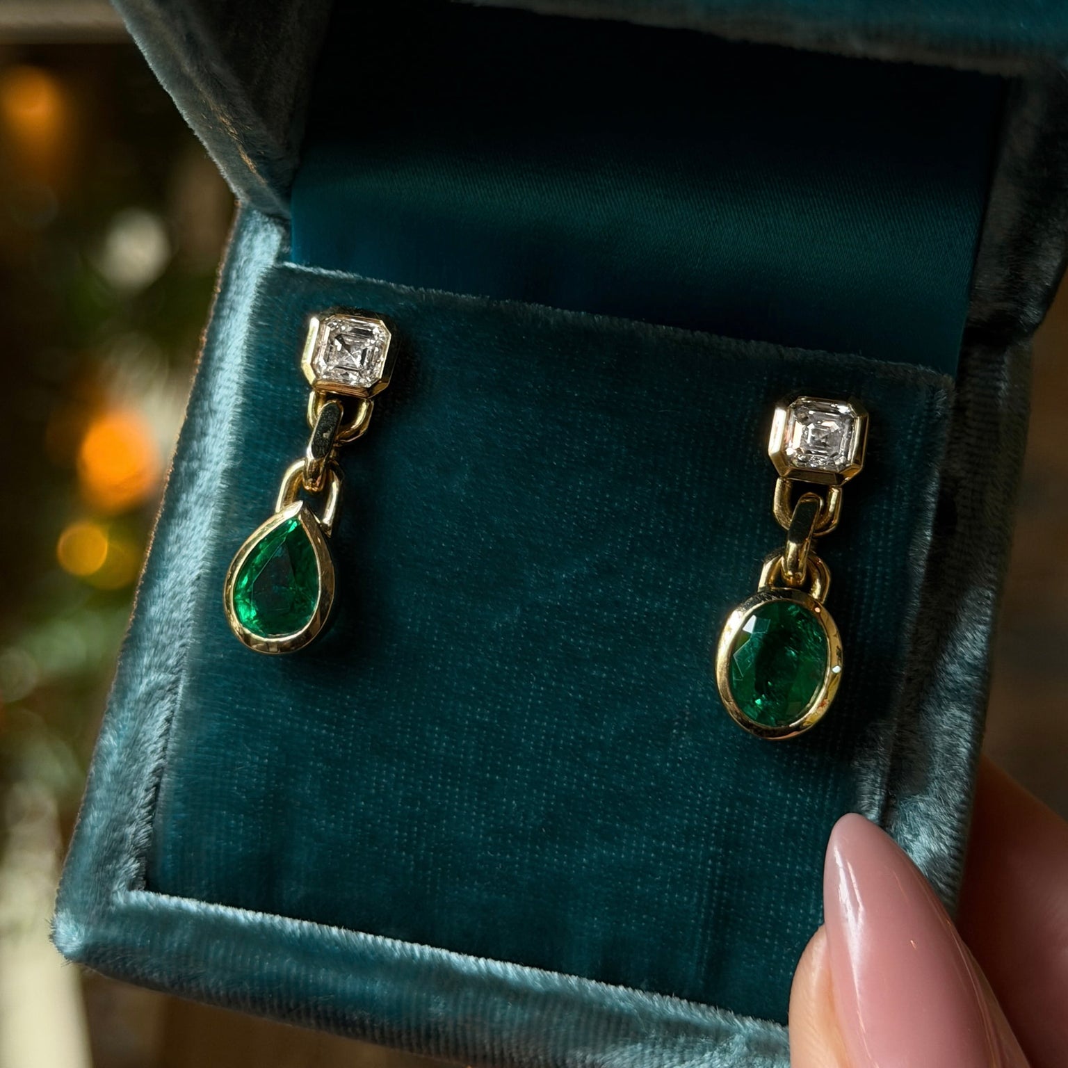 Lovers Duet Chain Drop Earrings by Logan Hollowell Jewelry