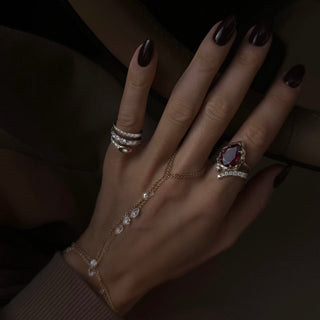 French Pavé Diamond Tusk Ring by Logan Hollowell Jewelry