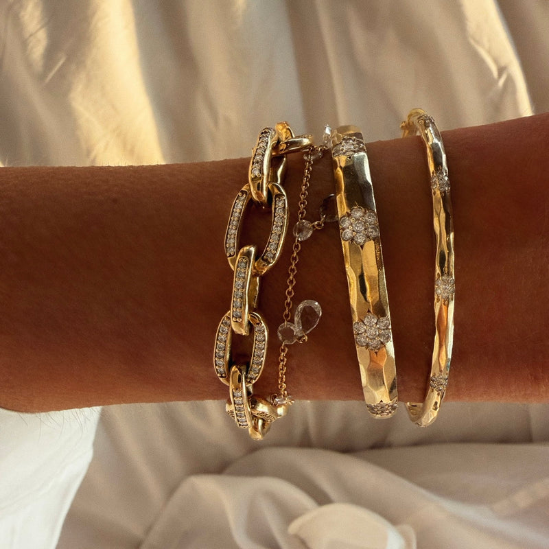 Atlantis Pavé Diamond Chain Bracelet by Logan Hollowell Jewelry