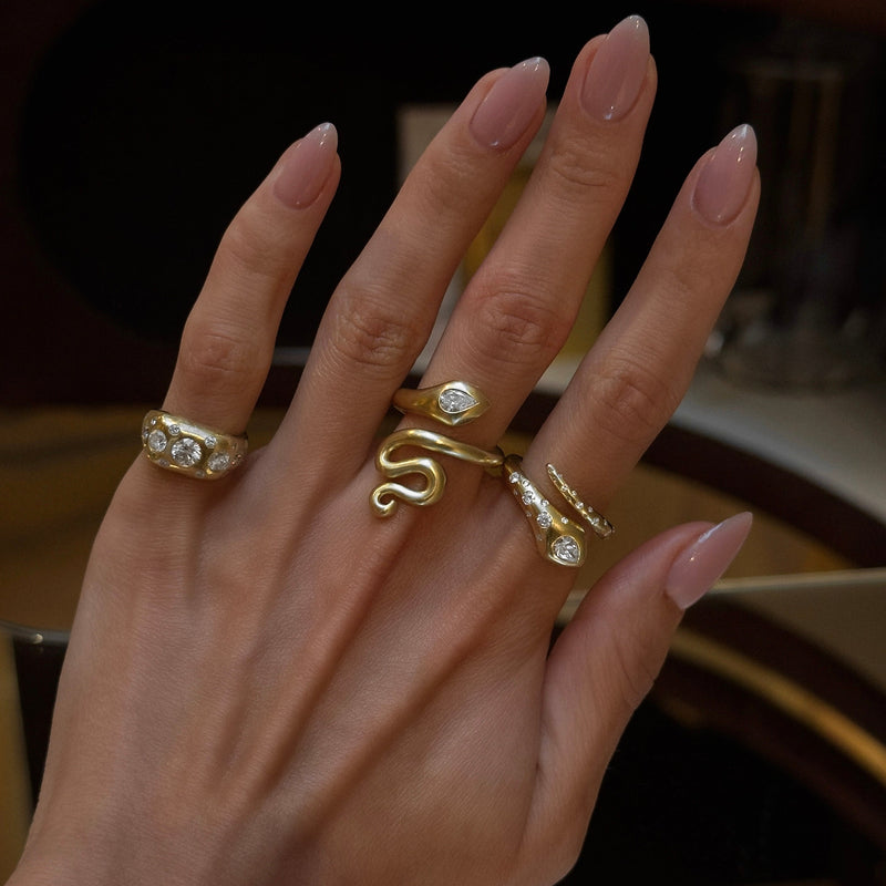 Kundalini Diamond Oracle Ring by Logan Hollowell Jewelry