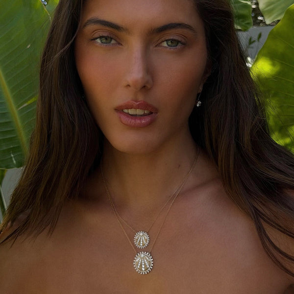 "You Are My Sunshine" Diamond Necklace (Store Sample with Letters) by Logan Hollowell Jewelry