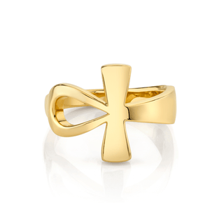Eternal Ankh Ring Yellow Gold 3.0  by Logan Hollowell Jewelry