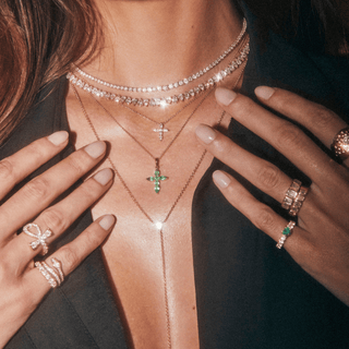 Eternal Ankh Graduated Diamond Pavé Ring | Ready to Ship    by Logan Hollowell Jewelry