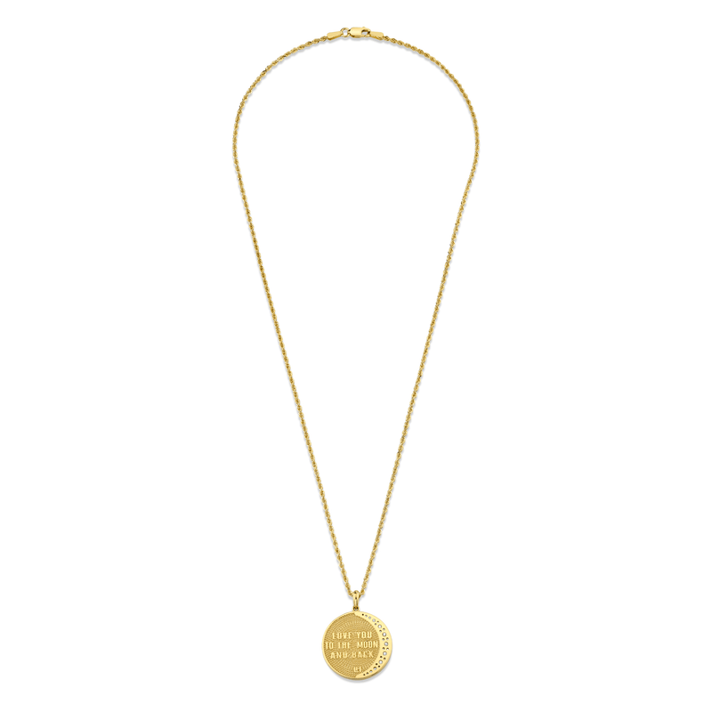 Classic 4 Initial "Love You To The Moon" Necklace with Star Set Diamond | Ready to Ship by Logan Hollowell Jewelry