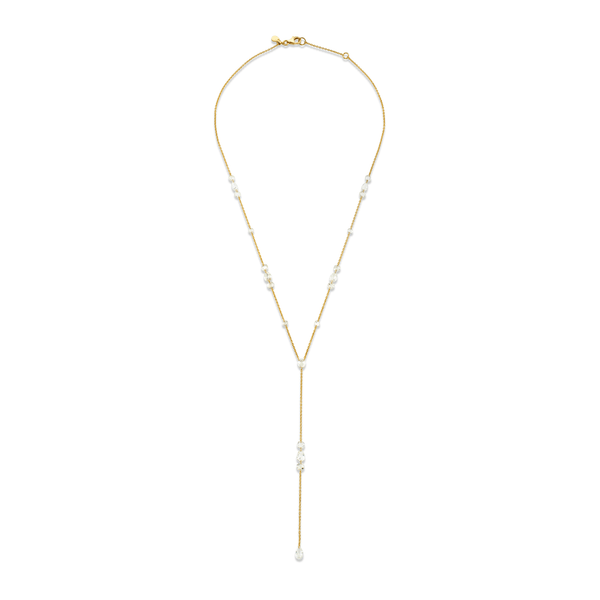 Eau de Rose Cut Lariat Yellow Gold by Logan Hollowell Jewelry