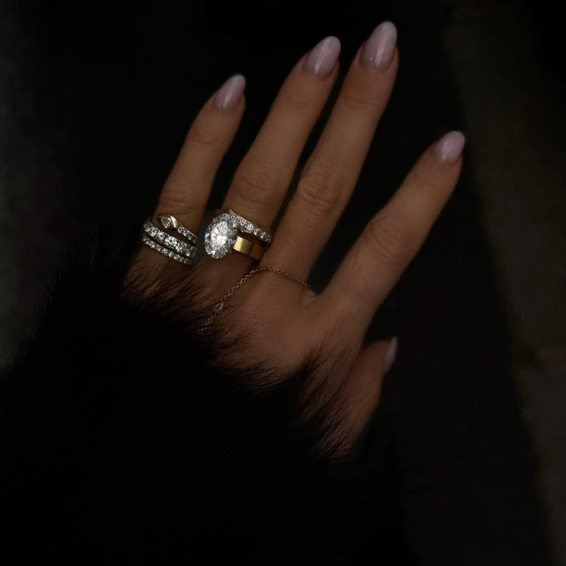 18K The Eve Oval Shape Diamond Engagement Ring | Ready to Ship (LAB) by Logan Hollowell Jewelry