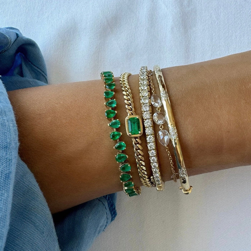Eau de Rose Cut Iris Bracelet by Logan Hollowell Jewelry