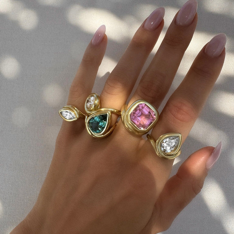 Enigma Pink Tourmaline Ring One of a Kind by Logan Hollowell Jewelry