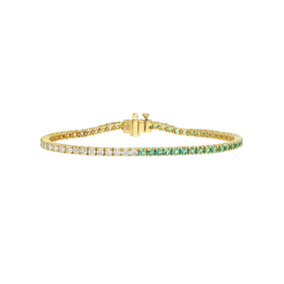 Emerald Lagoon Diamond Tennis Bracelet