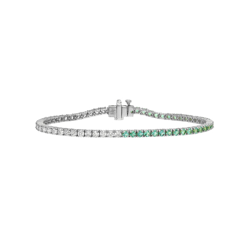Emerald Lagoon Diamond Tennis Bracelet