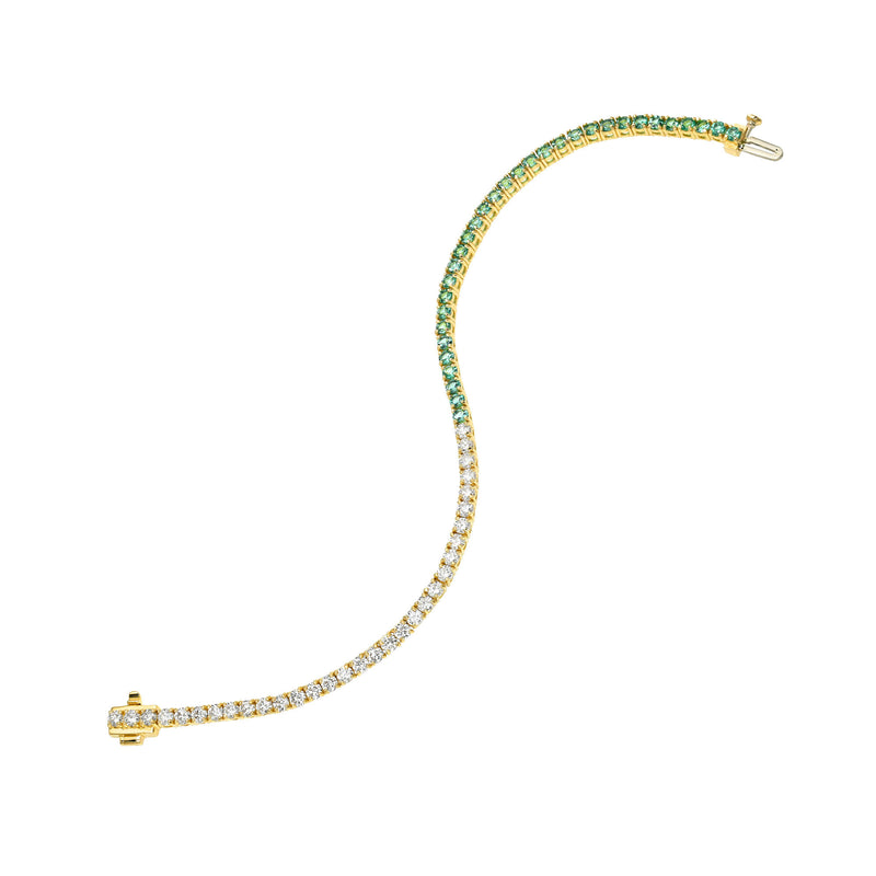Emerald Lagoon Diamond Tennis Bracelet