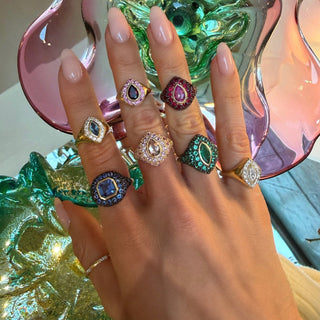 Blue Sapphire Pop Rocks Ring